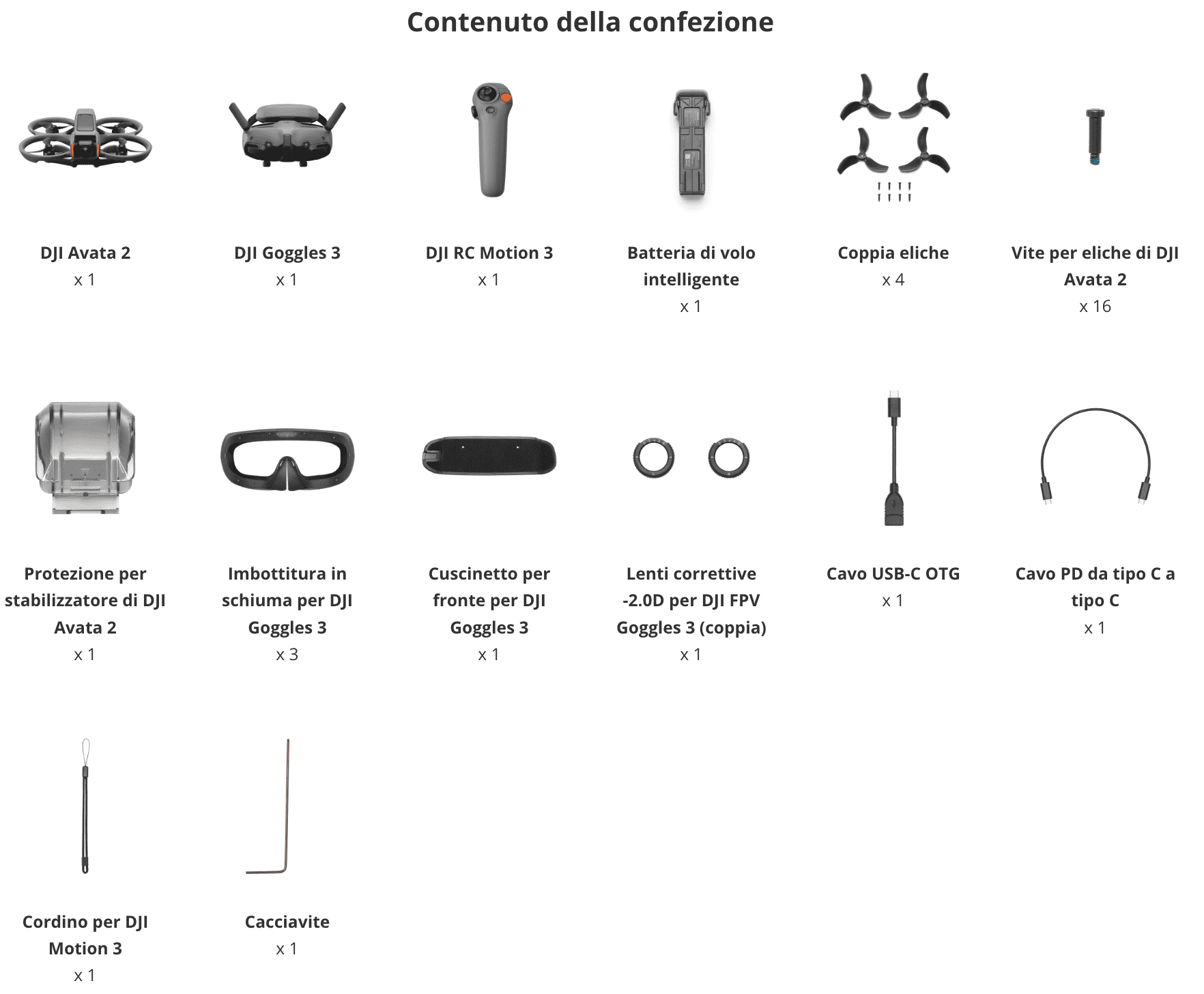 DJI Avata 2 Combo (1 Batteria)